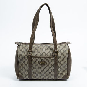 Gucci Vintage Boston in Beige/Brown Supreme Coated Canvas